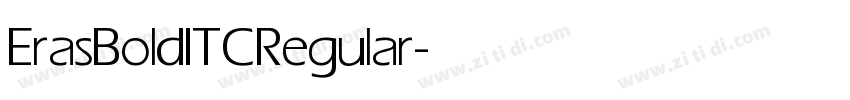 ErasBoldITC Regular字体转换